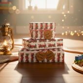 Papier Cadeau Train rouge