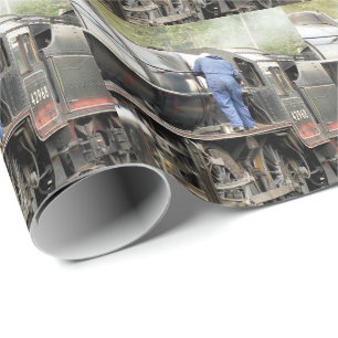 PAPIER CADEAU TRAINS À VAPEUR