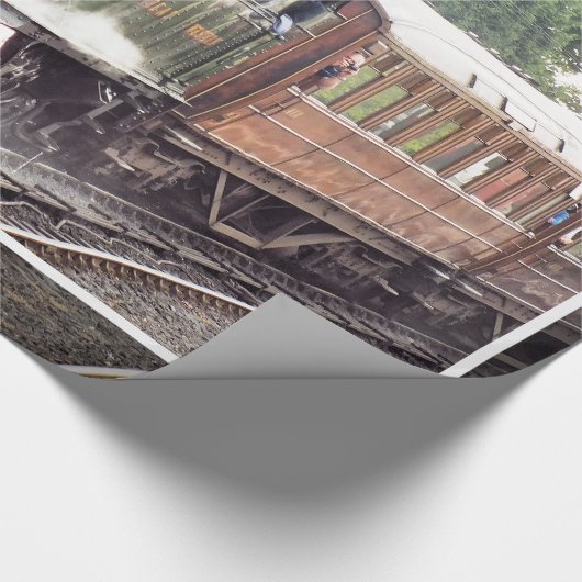 PAPIER CADEAU TRAINS À VAPEUR (Coin)