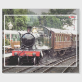 PAPIER CADEAU TRAINS À VAPEUR (Plat)