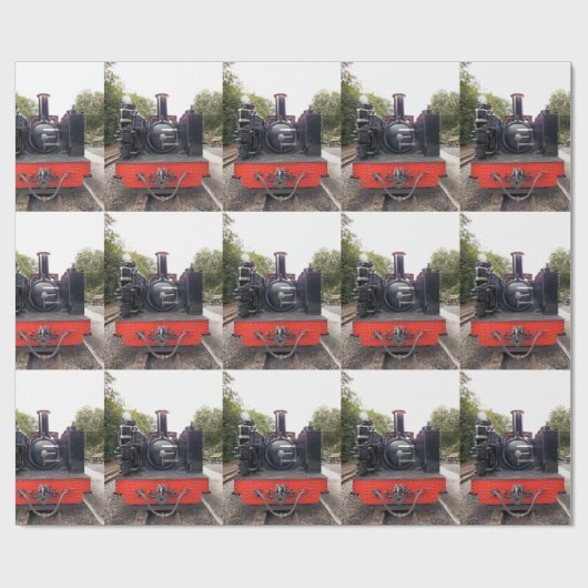 PAPIER CADEAU TRAINS À VAPEUR (Plat)