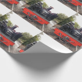 PAPIER CADEAU TRAINS À VAPEUR (Coin)