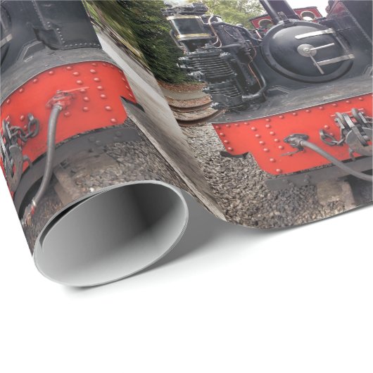 PAPIER CADEAU TRAINS À VAPEUR (Coin rond)