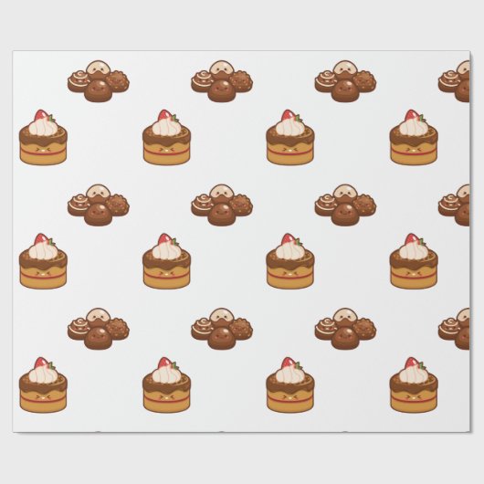 Papier Cadeau Traitements au chocolat (Plat)