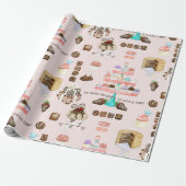 Papier Cadeau Traitements sucrés Cupcakes Chocolats dans gâteaux (Déroulé)