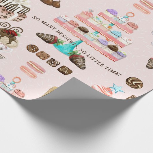 Papier Cadeau Traitements sucrés Cupcakes Chocolats dans gâteaux (Coin)