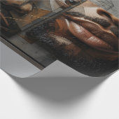 Papier Cadeau Traits de Visage Abstraits (Coin)