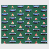 Papier Cadeau Trampoline Gymnastics Christmas Wrapping Paper (Plat)