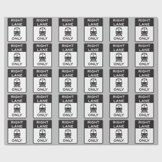 Papier Cadeau Tramway à droite seulement (Plat)