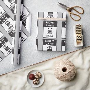 Papier Cadeau Tramway à droite seulement