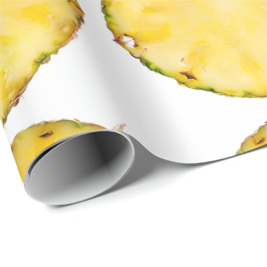Papier Cadeau - Tranche d'ananas (Coin rond)