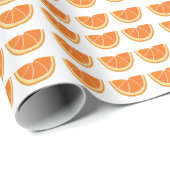 Papier Cadeau Tranche de fruit orange (Coin rond)