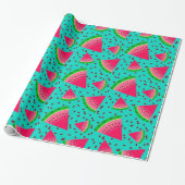 Papier Cadeau Tranche de pastèque fraîche d'été Cool (Déroulé)