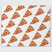 Papier Cadeau Tranche de pizza pepperoni classique de SlipperyJo (Plat)