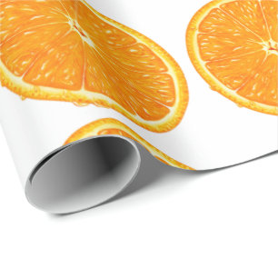 Papier Cadeau - Tranche d'Orange