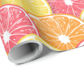 Papier Cadeau Tranches d'agrumes (Coin rond)