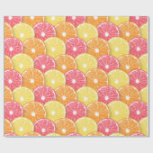 Papier Cadeau Tranches d'agrumes (Plat)