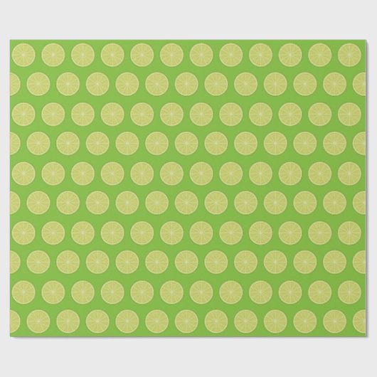 Papier Cadeau Tranches de chaux (Plat)