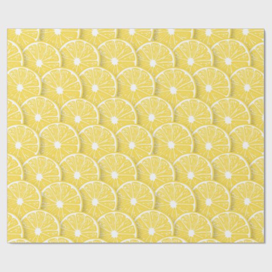 Papier Cadeau Tranches de citron (Plat)