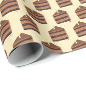 Papier Cadeau Tranches de gâteau au chocolat (Coin rond)