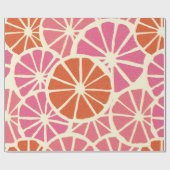 Papier Cadeau Tranches de pamplemousse sans soudure motif, agrum (Plat)