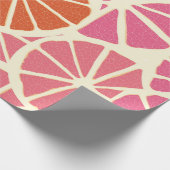 Papier Cadeau Tranches de pamplemousse sans soudure motif, agrum (Coin)