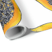 Papier Cadeau Tranches de Papaya (Coin rond)