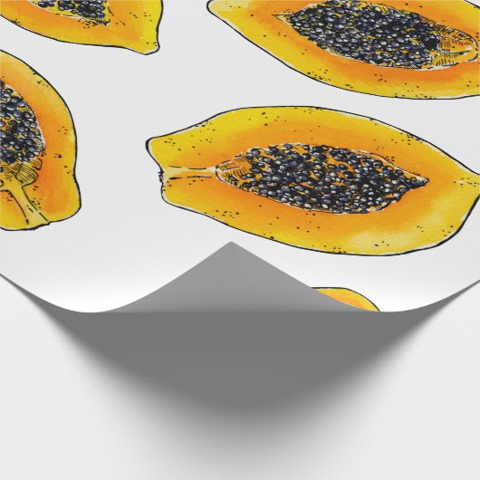 Papier Cadeau Tranches de Papaya (Coin)