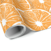 Papier Cadeau Tranches orange (Coin rond)