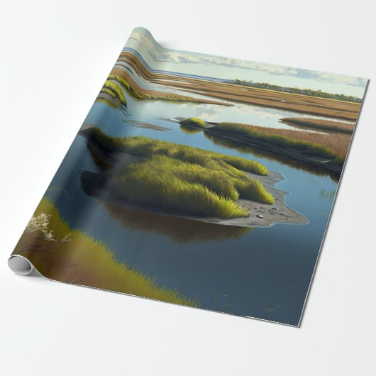 Papier Cadeau Tranquillité Côtière (Déroulé)