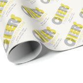 Papier Cadeau Transparent Bold Bonne Année et Joyeuses Fêtes (Coin rond)