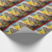 Papier Cadeau Transport aérien japonais par Pagoda (Coin)