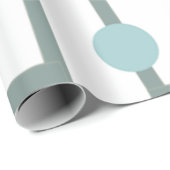 Papier Cadeau Trapézoïdes et cercles modernes du milieu du siècl (Coin rond)