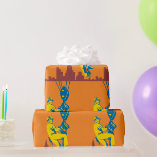 Papier Cadeau Travailleur de construction hébergé