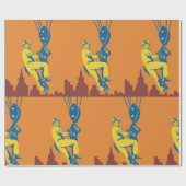 Papier Cadeau Travailleur de construction hébergé (Plat)