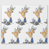 Papier Cadeau Travailleur de restauration rapide (Plat)