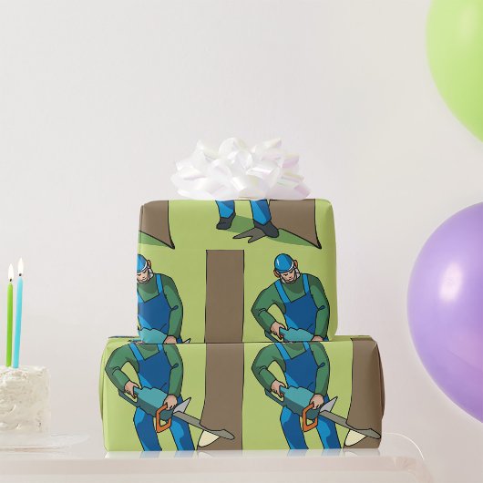Papier Cadeau Travailleur forestier