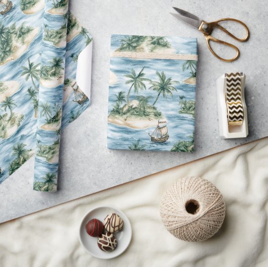 Papier Cadeau Treasure Island Birthday (Artisanat)