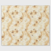 Papier Cadeau Treasure Island Map Birthday (Plat)