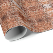 Papier Cadeau Tree Log Cutaway Photo Mixed Media Repeat Pattern (Coin rond)