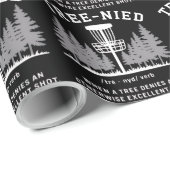 Papier Cadeau Tree Nied Disc Golf Funny Stupid Tree-nied  (Coin rond)