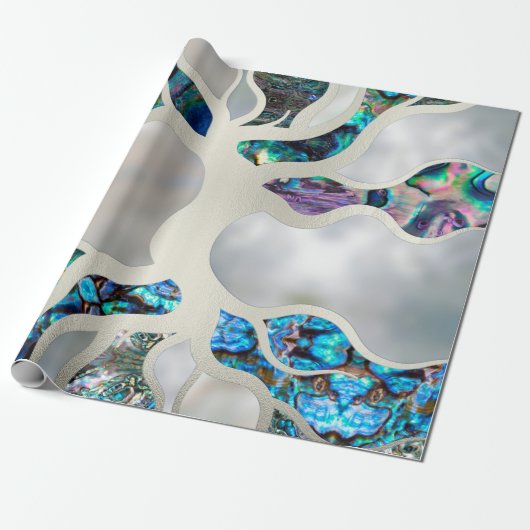 Papier Cadeau Tree of life - Abalone Shell and Pearl (Déroulé)