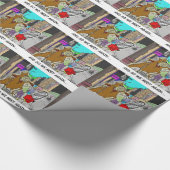 Papier Cadeau Treehugger Rick London Dessin Drôle (Coin)