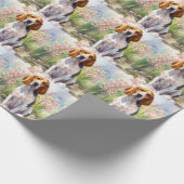 Papier Cadeau Treeing Walker Coonhound avec œufs de Pâques de va (Coin)