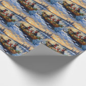 Papier Cadeau Treeing Walker Coonhound Christmas Boat Holiday (Coin)