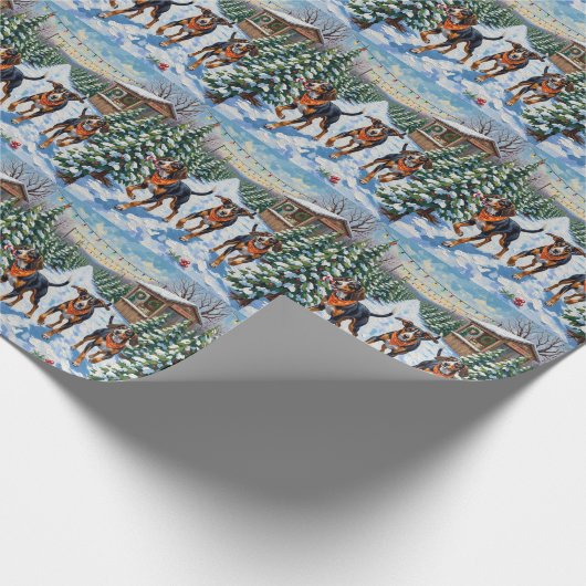 Papier Cadeau Treeing Walker Coonhound Christmas Tree Farm (Coin)