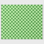 Papier Cadeau Trèfle à 4 feuilles Saint-Patrick Vert clair (Plat)