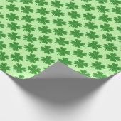 Papier Cadeau Trèfle à 4 feuilles Saint-Patrick Vert clair (Coin)