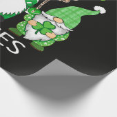 Papier Cadeau Trèfle chanceux de la Saint-Patrick léopard (Coin)