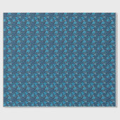 Papier Cadeau Trèfle de Saint-Patrick Chanceux Bleu (Plat)